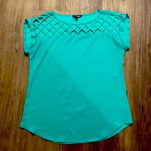Trendy Teal blouse,Never worn, good condition